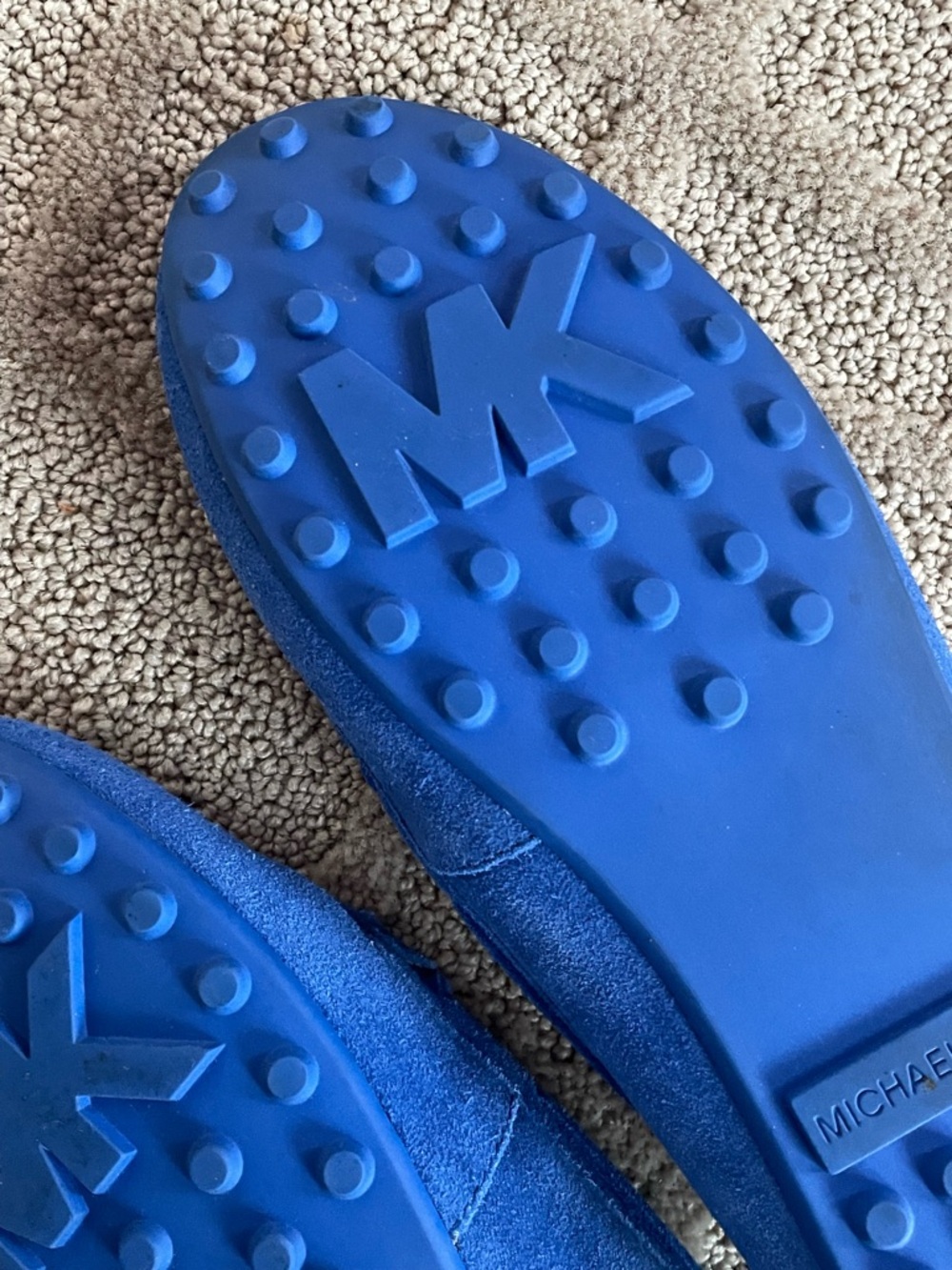 Michael Kors Royal Blue Suede Bow Moccasin Loafers - Picture 9 of 10